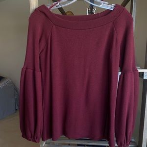 Kimchi Blue small maroon sweater w fun sleeves